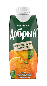 Нектар Добрый Апельсин с мякотью 330мл