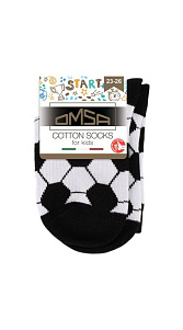 Носки детские Omsa kids Calzino Nero/Bianco мячи р.31-34 