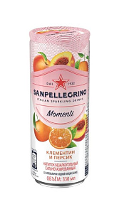 Напиток Sanpellegrino Momenti Clementine&Peach 330мл