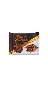 Шоколад Bon Journee Горький с начинкой Миндальный крем 80г
