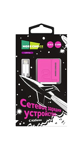 СЗУ More Choice 2USB 2.4A для Lightning 8-pin NC46i 1м 