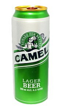Пиво Camel Лагер светлое фильтрованное пастеризованное 4.5% 0,5л