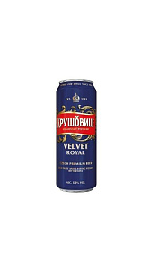 Пиво Крушовице Velvet Royal, светлое пастеризованное, 5% 0,43л.