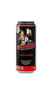 Пиво Klosterkeller Schwarzbier темное 4.9% 0.5мл