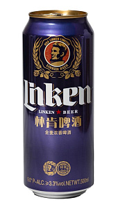 Пиво Linken светлое фильтрованное 3,3% 0,5л