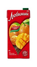 Напиток сокосодержащий Любимый Апельсиновое манго с мякотью 1.93л