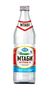 Вода Мтаби Нагутская-26 минеральная лечебно-столовая 0.5л