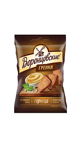 Гренки ржаные Воронцовские горчица 60г