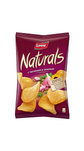 Чипсы картофельные Naturals с чесноком и зеленью 100г