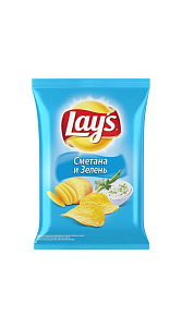 Чипсы картофельные Lays Сметана и зелень 50г 