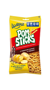 Соломка картофельная Pomsticks с морской солью и перцем 100г