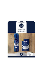 Подарочный набор Nivea Men Защита и уход Пена для бритья+бальзам 453г