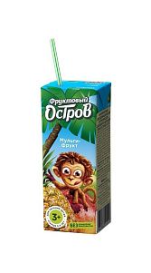 Напиток сокосодержащий Фруктовый остров мультифрукт 200мл