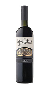 Вино Мерло Крымский погребок красное сух. 10-12% 0,75л