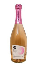 Вино игристое Pra`della Luna, Prosecco Millesimato розовое брют 11,5% 0,75л