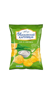 Чипсы картофельные Московский Картофель Лук и сметана 130г