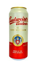 Пиво Budweiser, Budvar светлое пастеризованное фильтрованное 5,0% 0,5л.