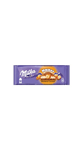 Шоколад Milka молочная с карамельной начинкой и цельным фундком 300г.
