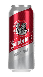 Пиво Gambrinus светлое 4.3% 500г
