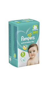 Подгузники Pampers Active Baby-dry №5 11-16кг 16шт