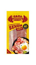Бекон Папа может сырокопченый нарезка 140г