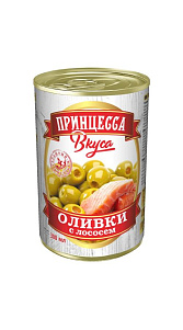 Оливки Принцесса Вкуса с лососем 300мл