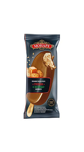 Мороженое пломбир Монарх Грильяж эскимо 12% 90г