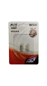 Лампа AVS Light Vegas W5W 12V W5 2.1*9.5d 2шт 