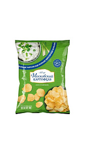 Чипсы картофельные Московский Картофель Лук и сметана 200г