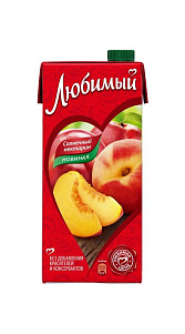 Нектар Любимый Солнечный нектарин с мякотью 950мл