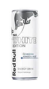 Энергетический напиток Red Bull White Edition со вкусом кокоса и ягод 250мл
