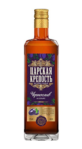 Настойка сладкая Царская Крепость, Чернослив на коньяке 21% 0.5л