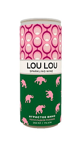 Вино игристое Lou Lou, розовое полусладкое 11% 0,25л
