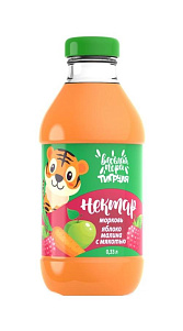 Нектар Тигруля Морковь-яблоко-малина с мякотью 330мл