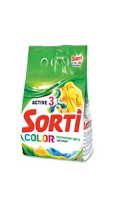 Стиральный порошок Sorti Active3 Color Сохранение цвета Автомат 3кг