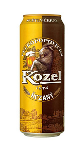 Пиво Velkopopovicky Kozel Резаное светлое 4.7% 0.45л