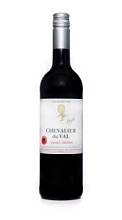 Вино Chevalier du Val, красное сухое, 11% 0,75л.