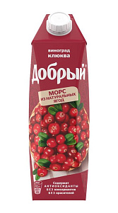 Морс Добрый Виноград клюква 1л