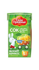 Сок Сады Придонья яблоко-абрикос с мякотью с 5мес 125мл