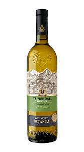 Вино Betaneli Цинандали белое сухое, 12% 0,75л