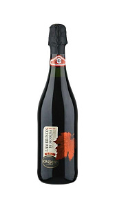 Вино игристое Riunite, Civ & Civ Le Foglie, Lambrusco Di Modena DOC красное полусладкое 8% 0,75л