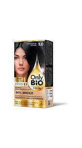 Краска для волос Only Bio Color тон 1.0 Роскошный черный 115мл