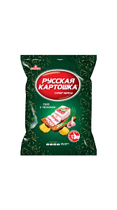 Чипсы Русская картошка со вкусом Сало с чесноком 105г