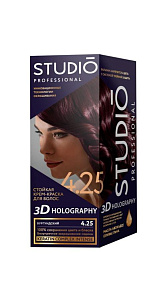 Краска для волос Studio Professional Бургунский 4.25 50/50/15мл