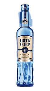 Водка Пять озер, Premium 40% 0.5л