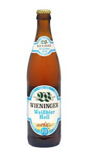 Пиво Wieninger, Weissbier Hell светлое непастеризованное нефильтрованное 5,3% 0,5л