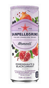 Напиток Sanpellegrino Momenti Pomegranata&Blackcurrant 330мл