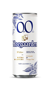 Пивной напиток Hoegaarden безалкогольный нефильтрованный 0.0% 330мл