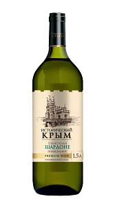 Вино Исторический Крым, Шардоне белое полусладкое 10-12% 1,5л.