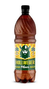 Пиво Hollweger Пилснер светлое ячменное 4.0% 1л